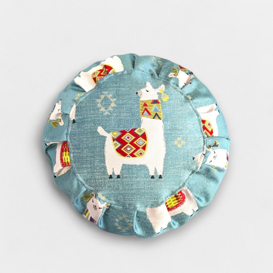 Zafu Meditation Cushion -  Llama Joy